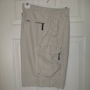 Plugg Co. Mens Beige Poly 5-Pocket Hiking Cargo Short Pant NWOT - Size 32W